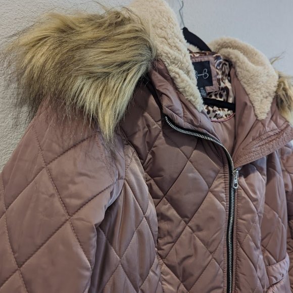 NWT Jessica Simpson Dusty Pink Puffer Coat - Picture 2 of 7